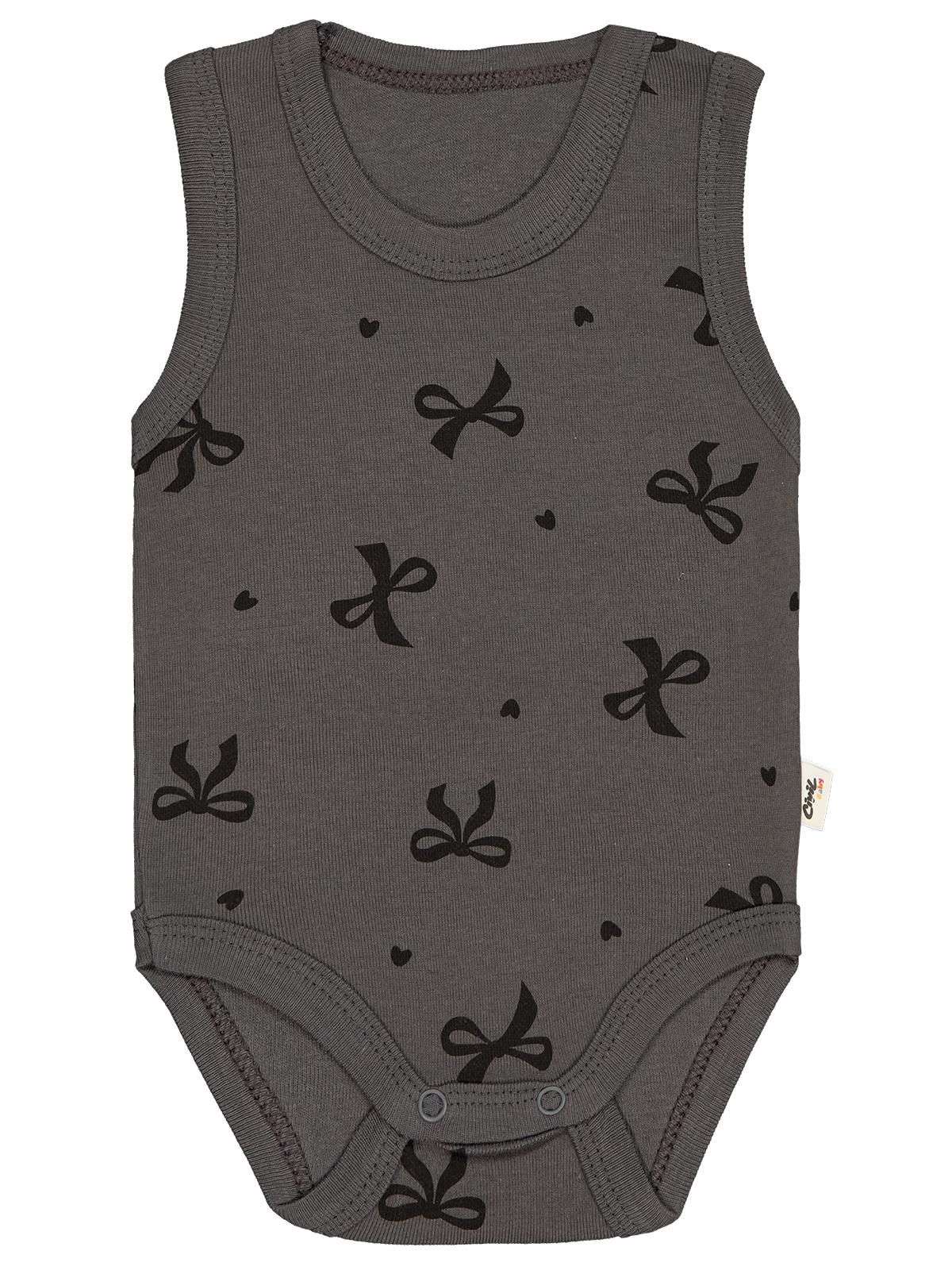 Civil Baby Fiyonk Empirme 1-36 Ay Çıtçıtlı Badi - Gri
