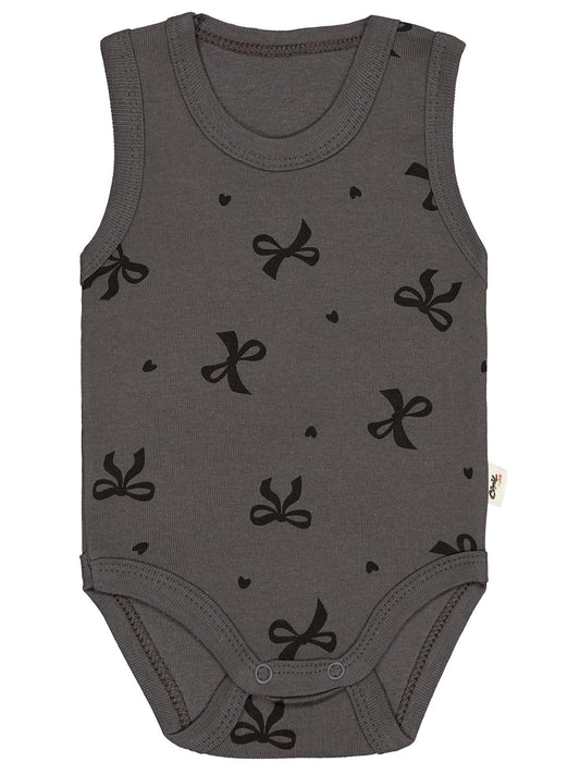 Civil Baby Fiyonk Empirme 1-36 Ay Çıtçıtlı Badi - Gri