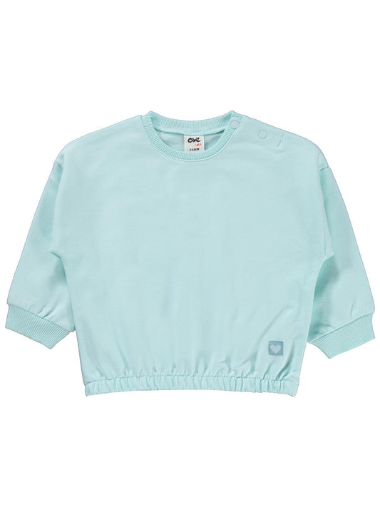 Civil Baby Kız Bebek Düz Basic Kalpli 6-18 Ay Takım - Yeşil