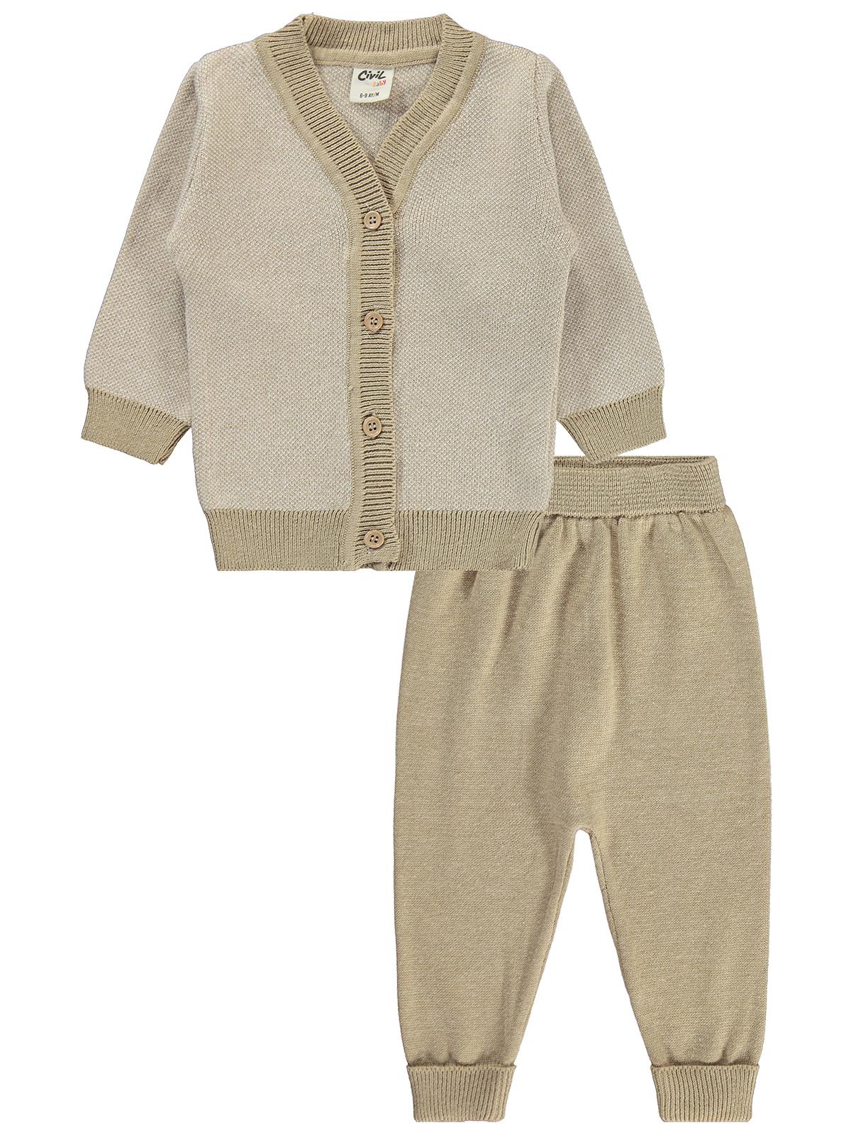 Civil Baby Hırkalı 6-18 Ay Takım - Bej