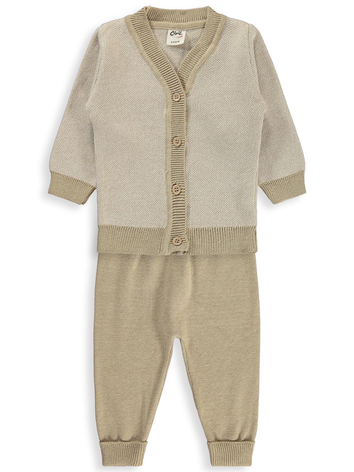 Civil Baby Hırkalı 6-18 Ay Takım - Bej