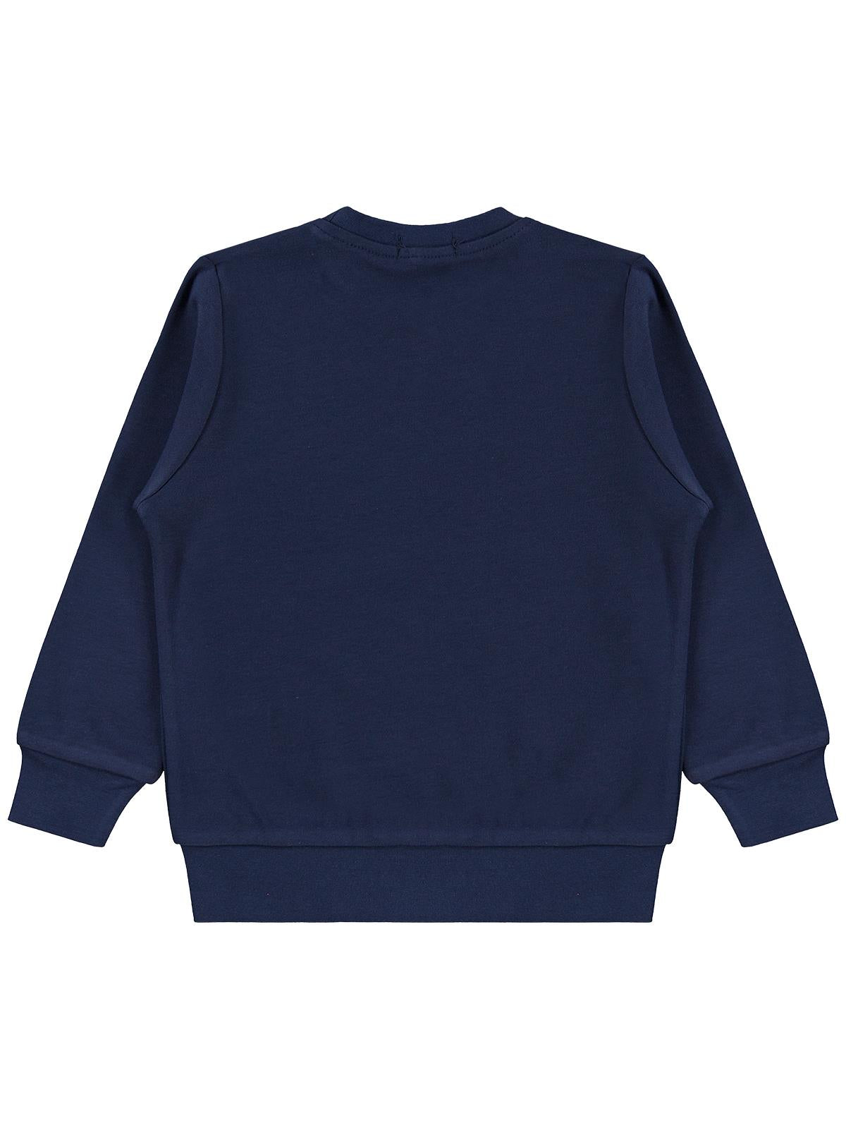 Civil Erkek Çocuk Uzay Mekiği Baskılı Sweatshirt Km | İnterlok | Okul Kreş ve Günlük Kullanım - Lacivert