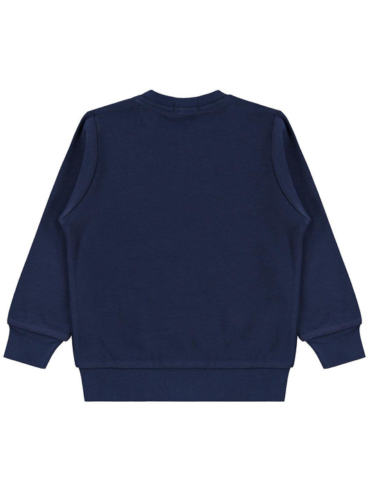 Civil Erkek Çocuk Uzay Mekiği Baskılı Sweatshirt Km | İnterlok | Okul Kreş ve Günlük Kullanım - Lacivert