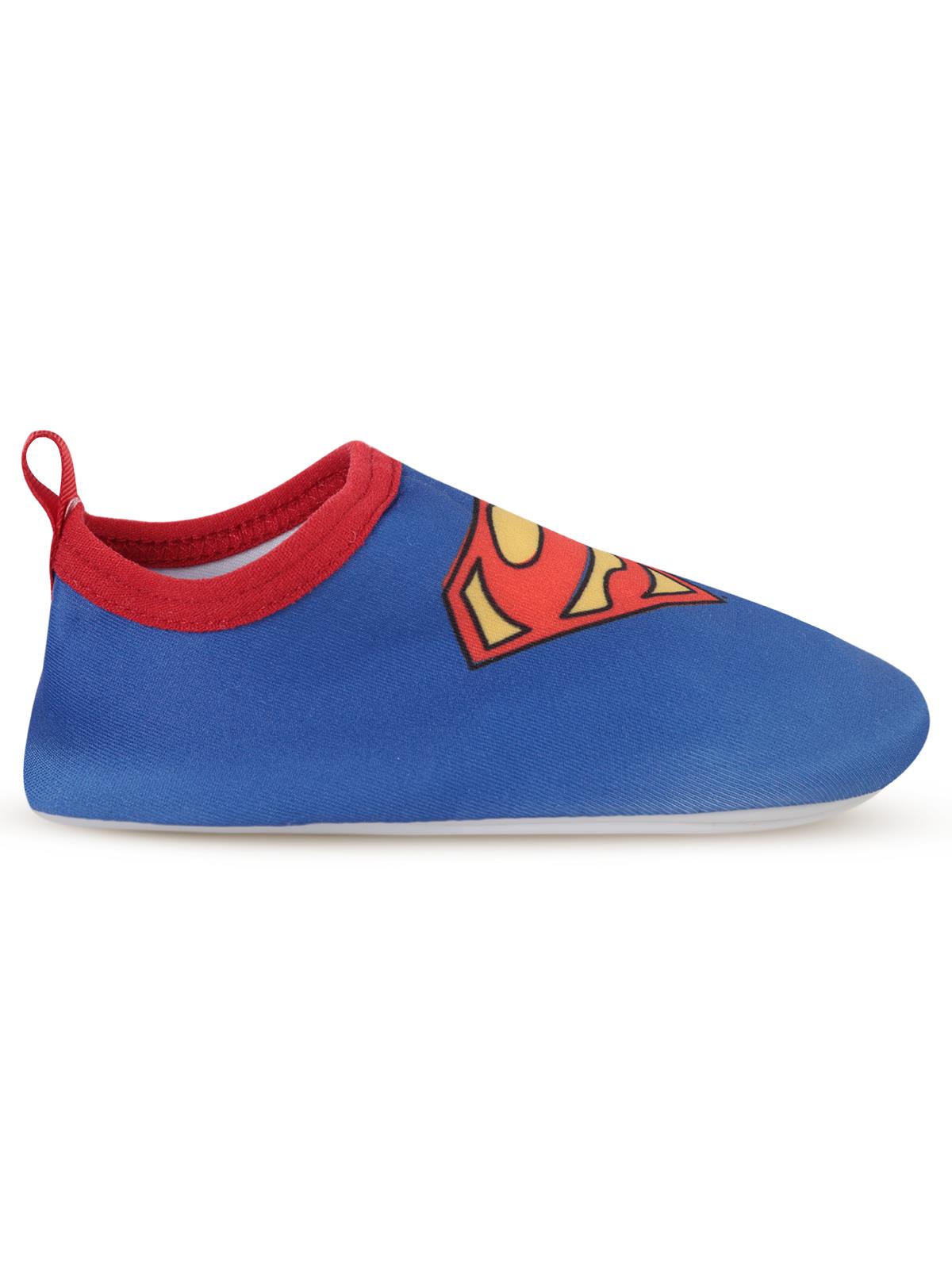 Superman Baskılı Tabanlı 20- Deniz Ayakkabısı - Mavi