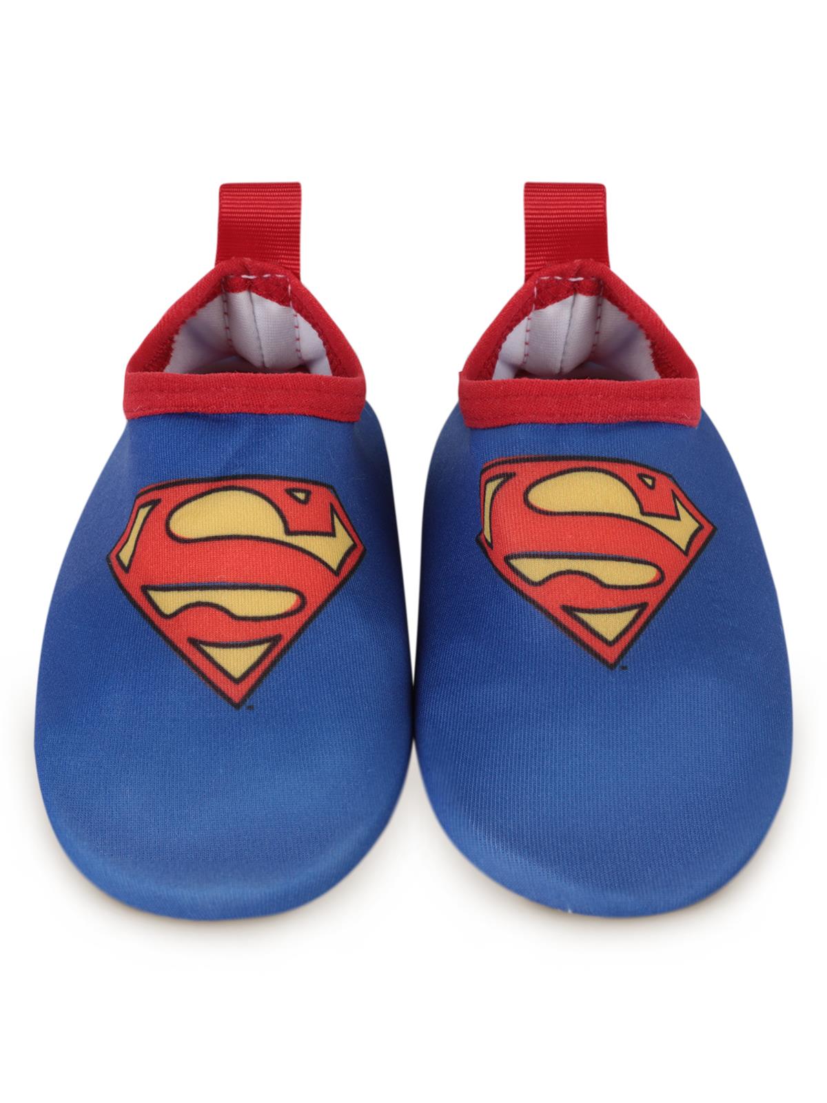 Superman Baskılı Tabanlı 20- Deniz Ayakkabısı - Mavi