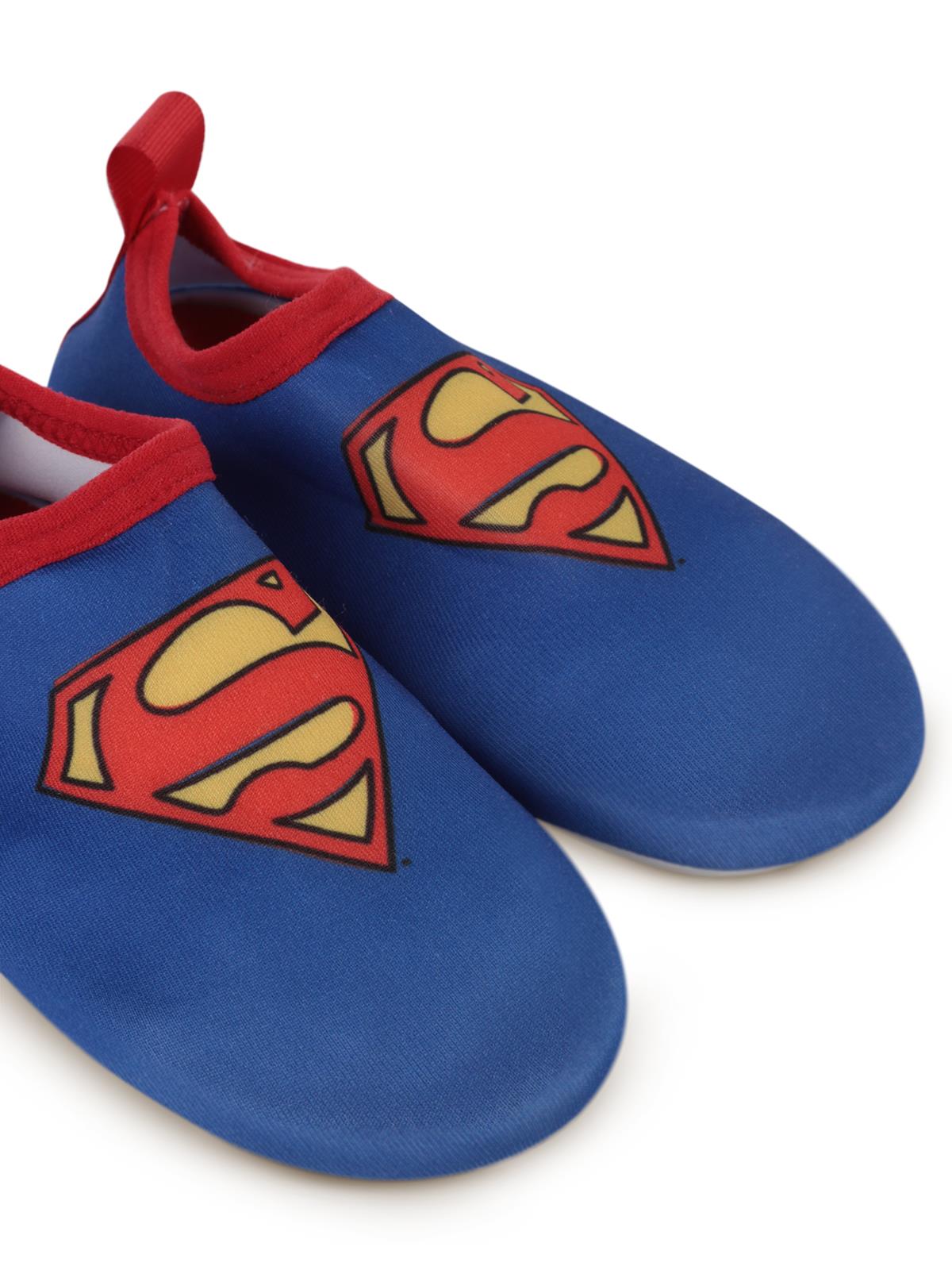 Superman Baskılı Tabanlı 20- Deniz Ayakkabısı - Mavi
