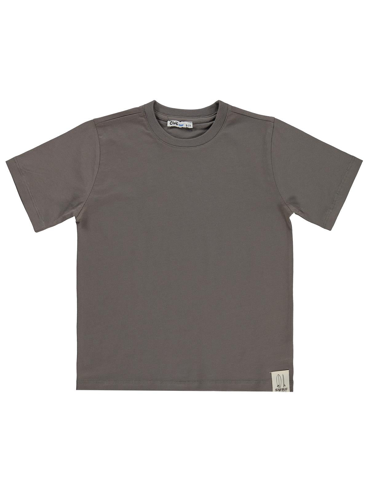 Civil Boys Basic Surf Etiketli 10-13 Yaş Tişört  - Kahverengi
