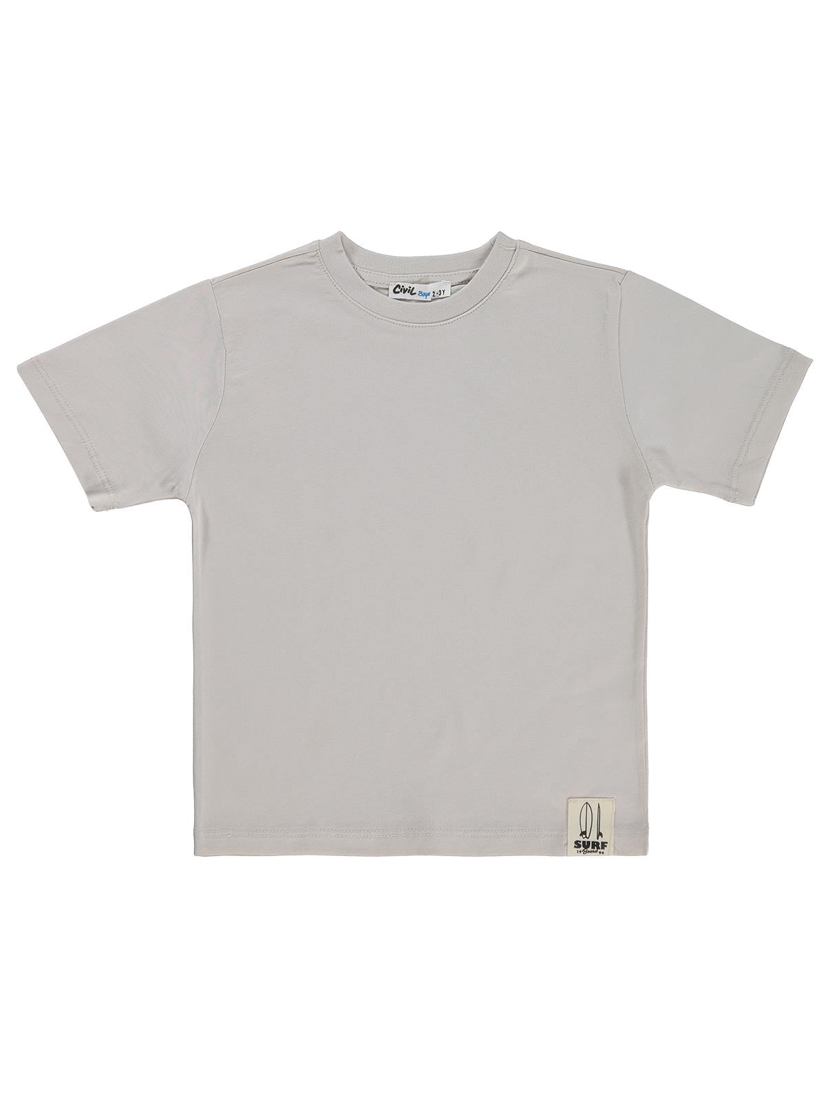 Civil Boys Basic Surf Etiketli 2-5 Yaş Tişört  - Koyu Taş Rengi