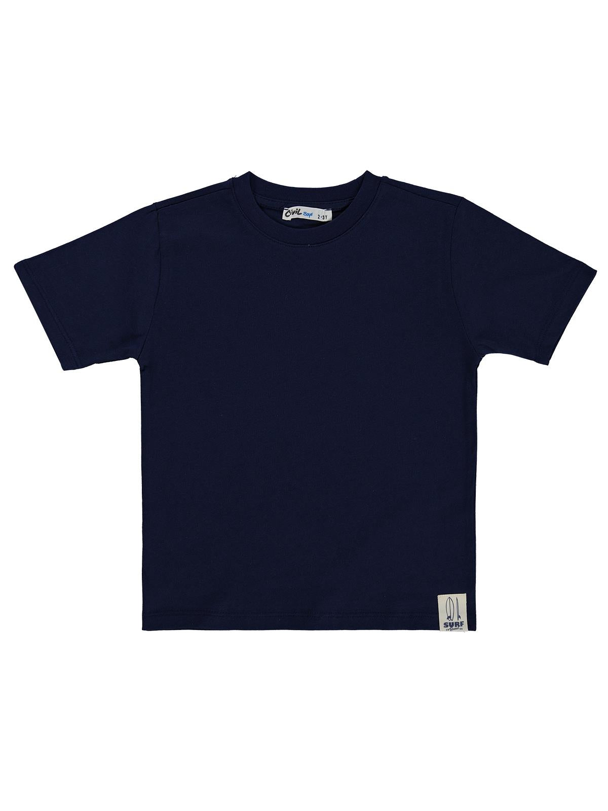 Civil Boys Basic Surf Etiketli 2-5 Yaş Tişört  - Lacivert