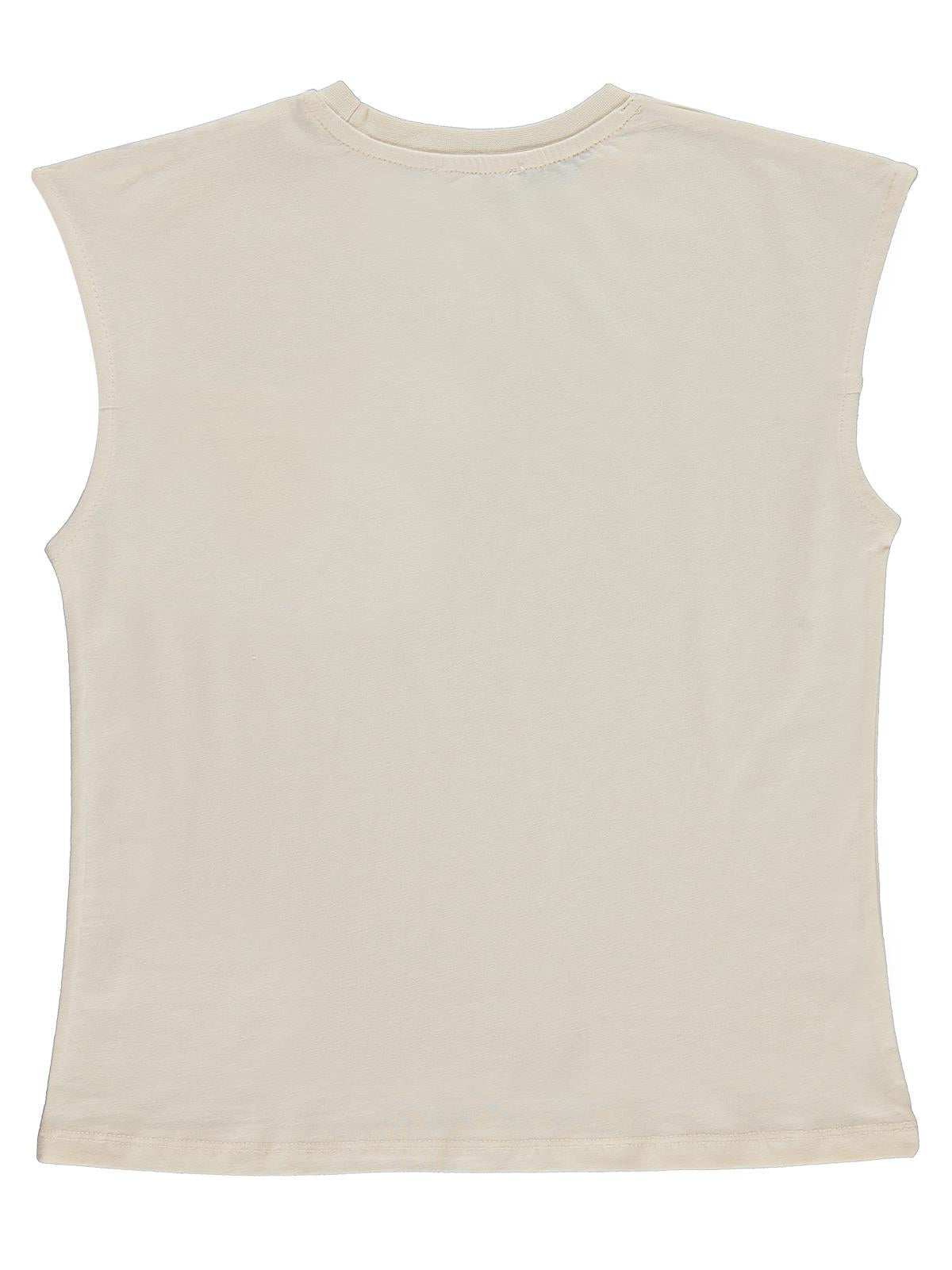 Civil Boys Basic Sıfır Kol 6-9 Yaş Tişört - Ekru