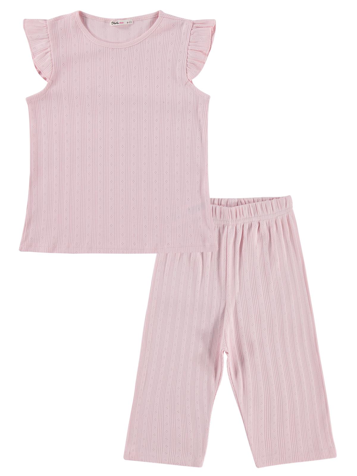 Civil Girls Kaprili 10-13 Yaş Pijama Takımı - Pembe
