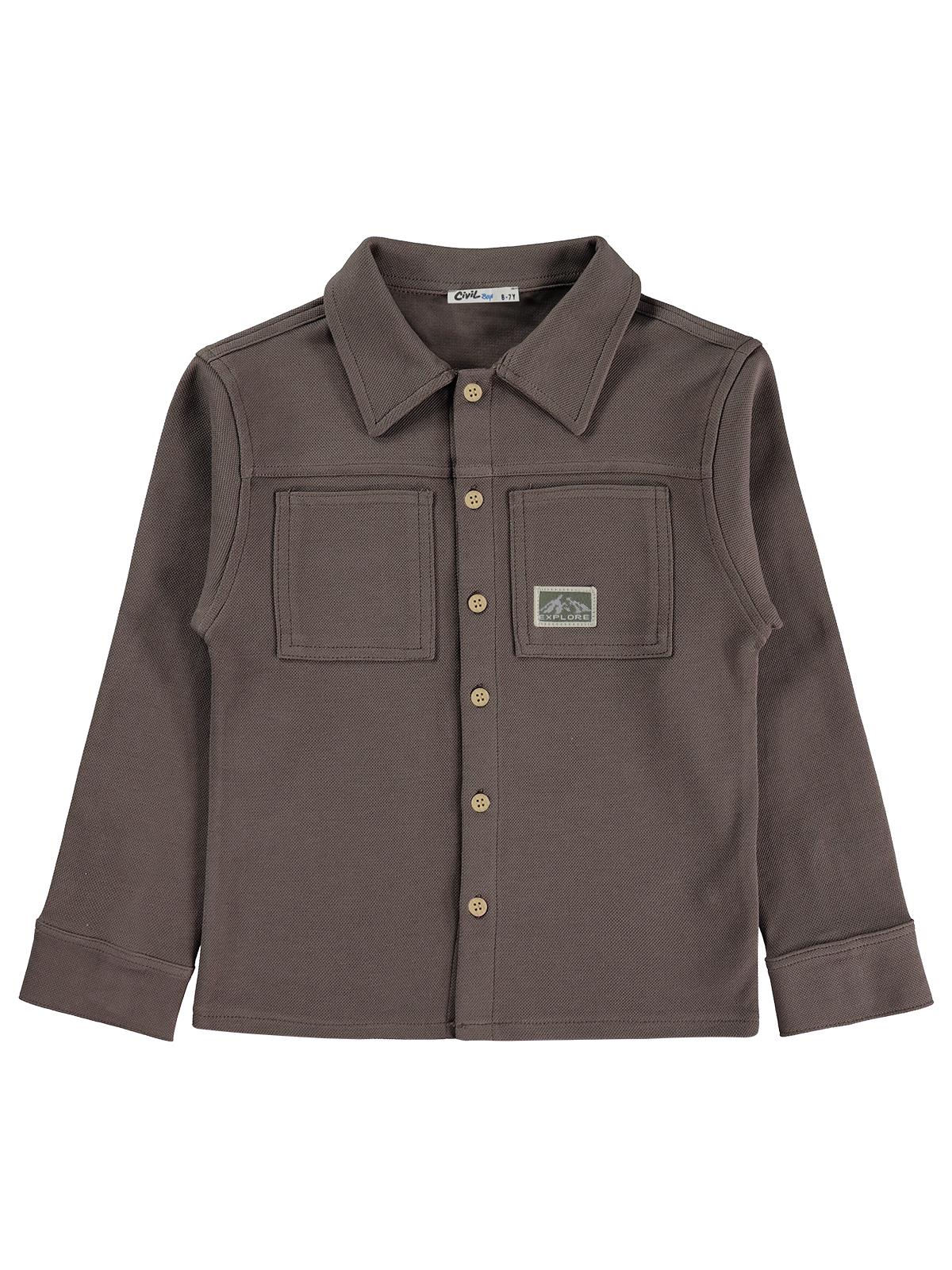 Civil Boys Basic 10-13 Yaş Gömlek - Kahverengi