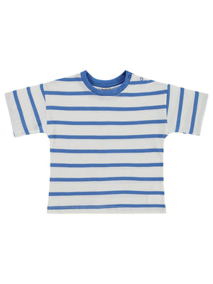 Civil Baby Çizgili 6-18 Ay Tişört - Mavi