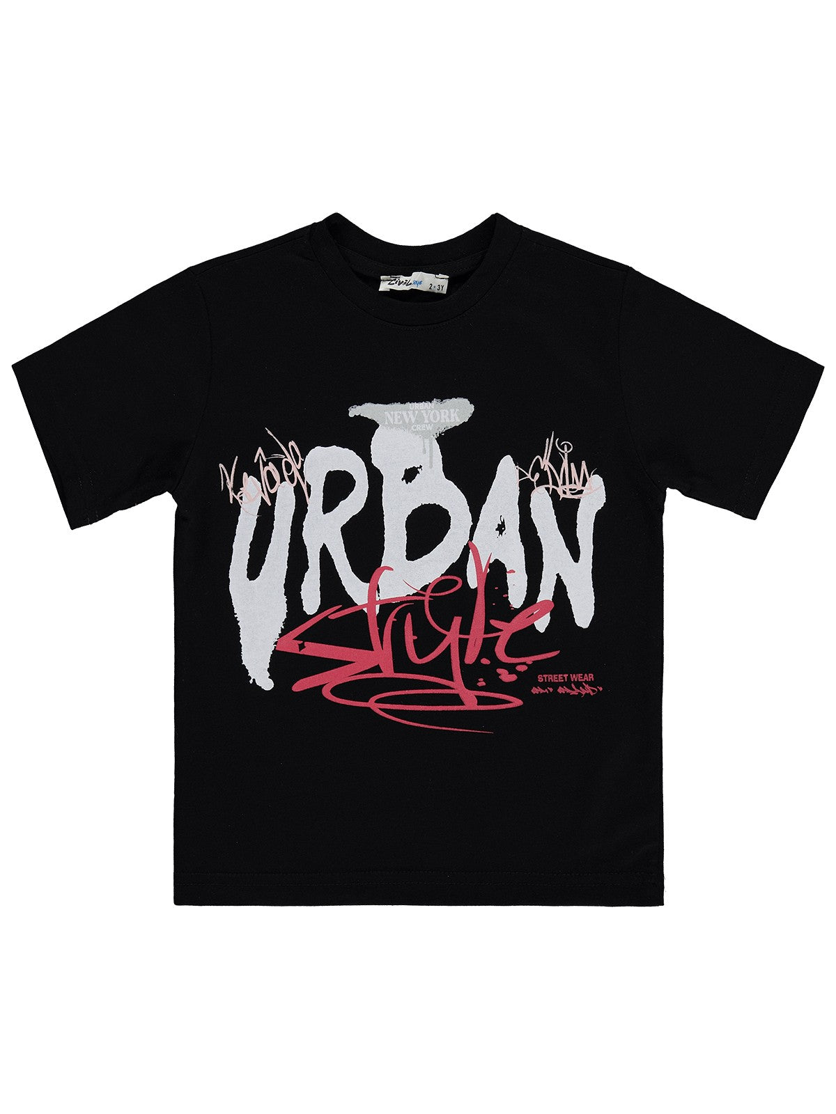 Civil Boys Urban Basklı 2-5 Yaş Tişört - Siyah