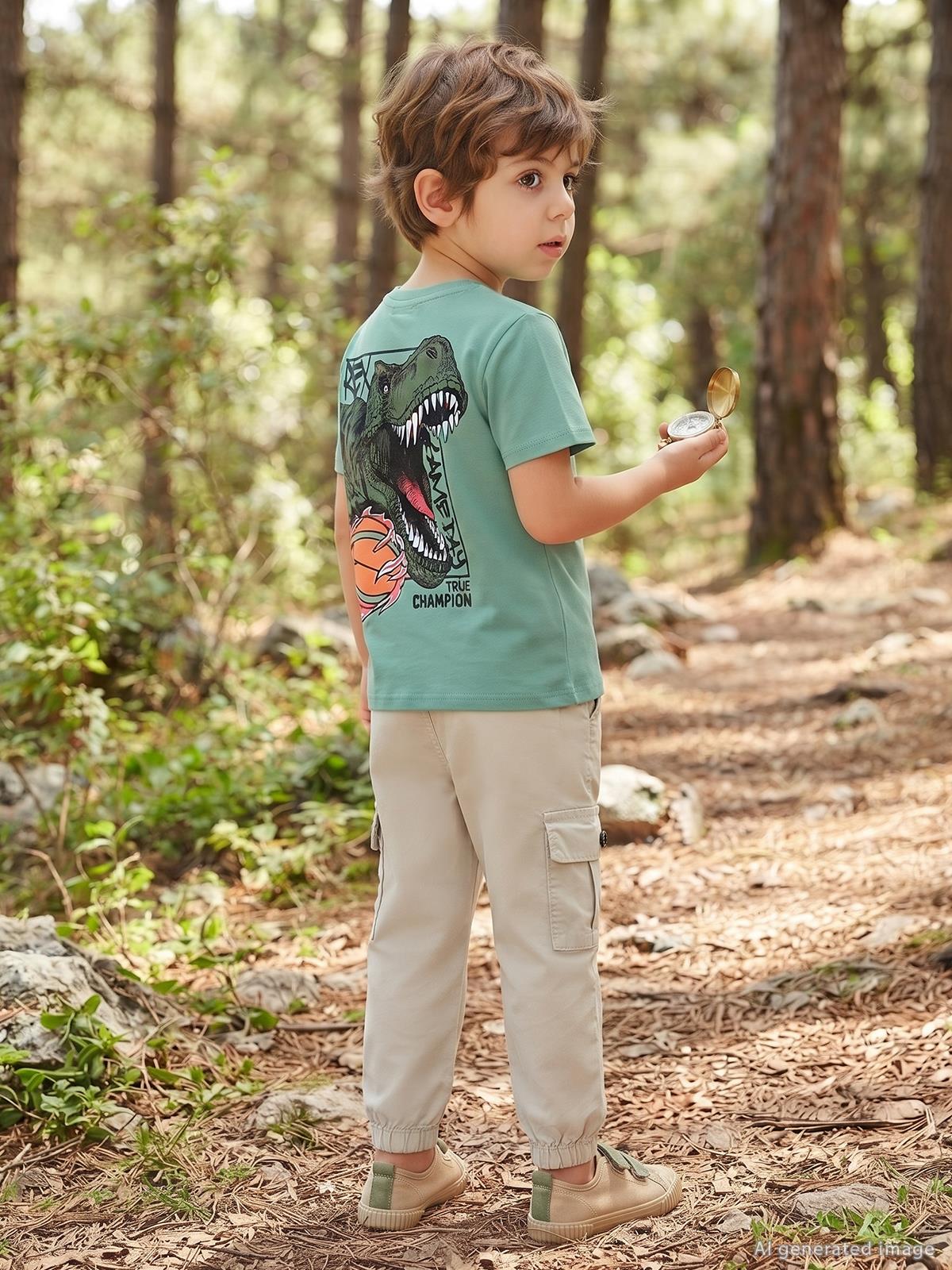 Civil Boys Bel Paça Lastikli Kargo Cepli 2-5 Yaş Pantolon - Bej