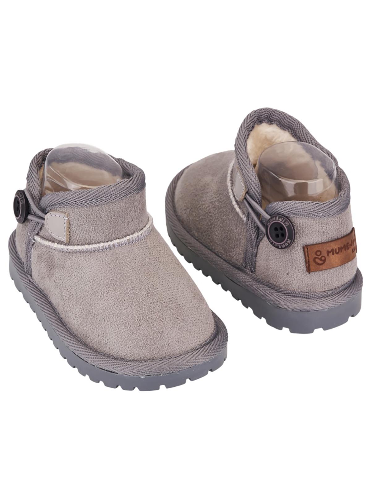 Mumenim Baby Kodiak Düğmeli 20- Bot - Gri