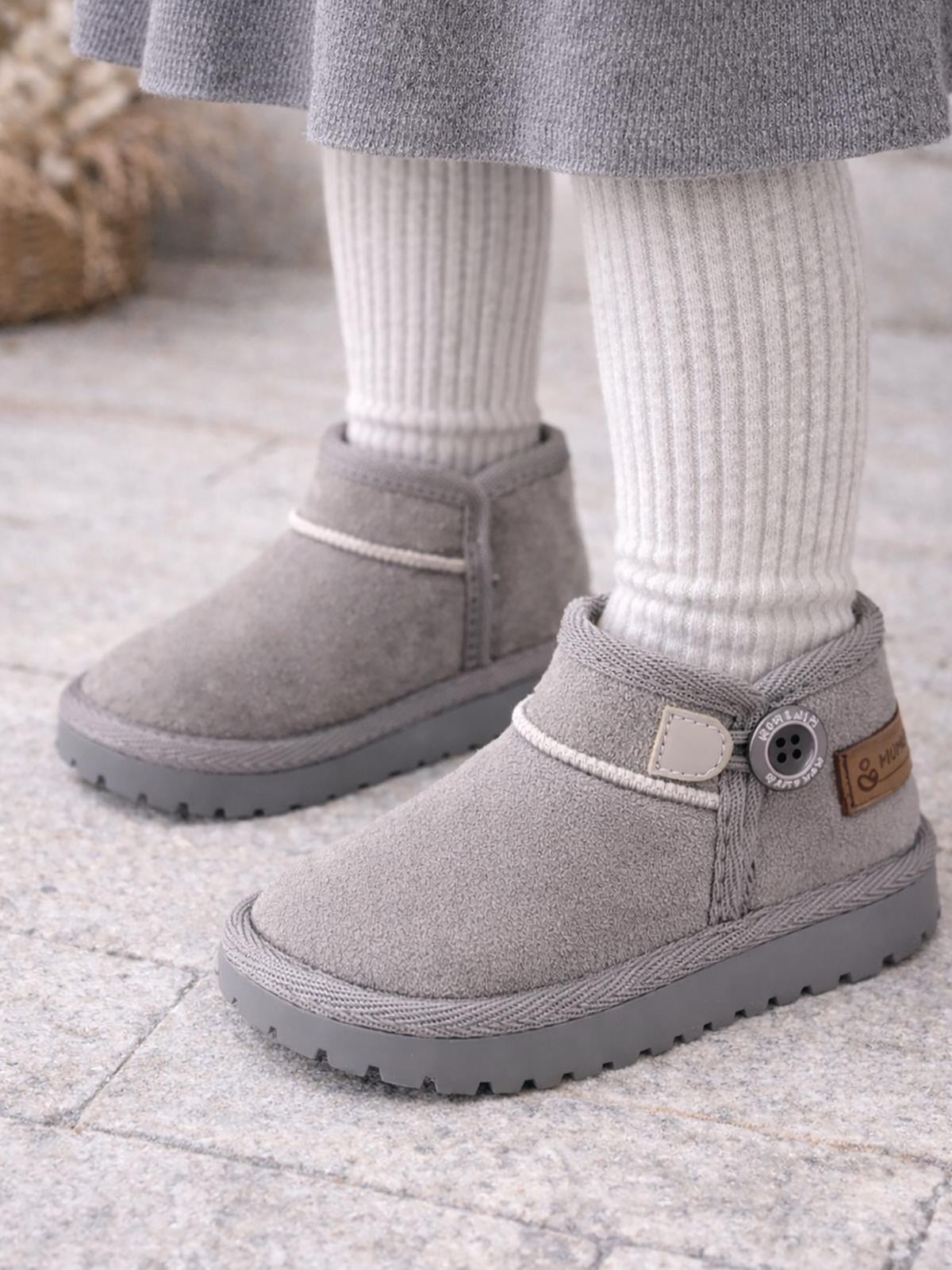 Mumenim Baby Kodiak Düğmeli 20- Bot - Gri