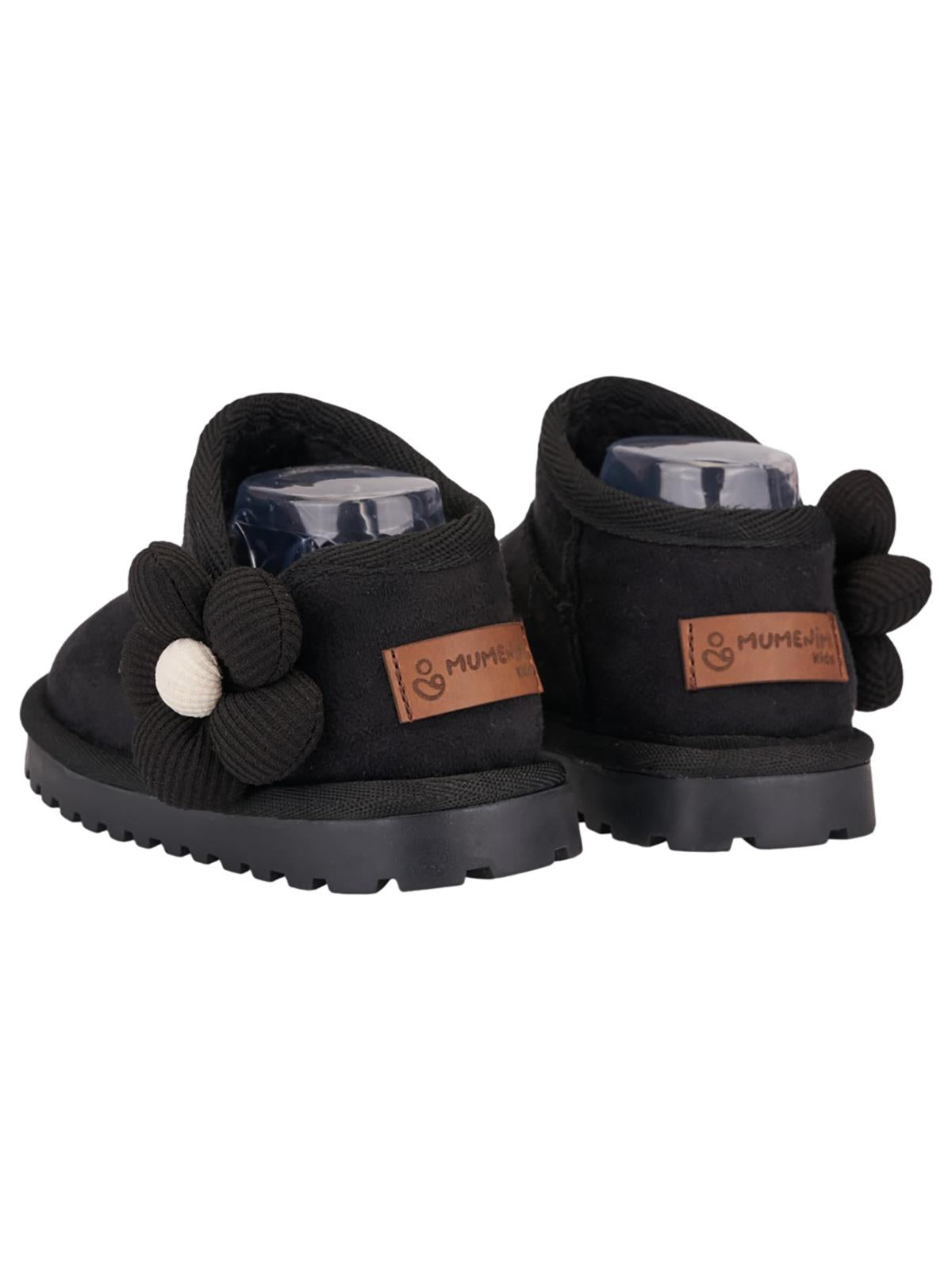 Mumenim Baby Minto Çiçekli 26- Bot - Siyah