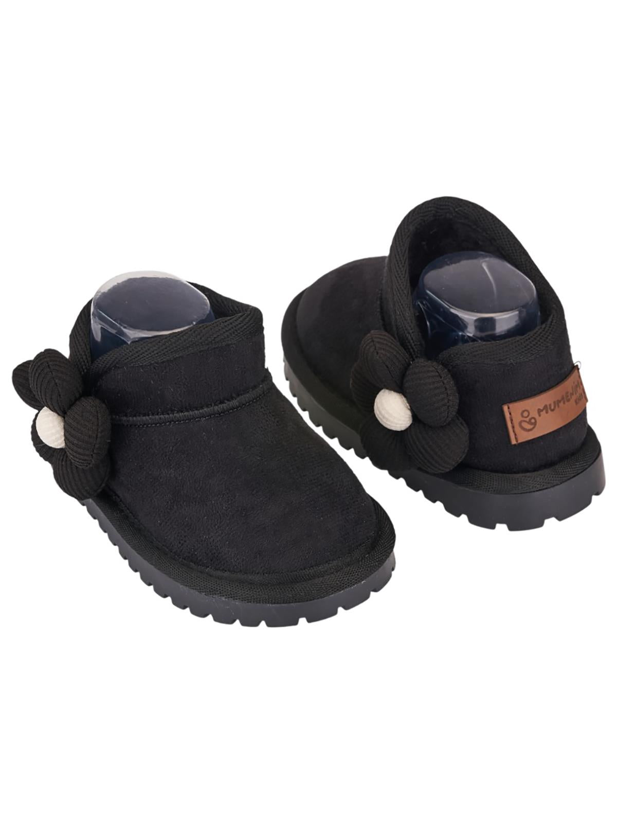Mumenim Baby Minto Çiçekli 26- Bot - Siyah