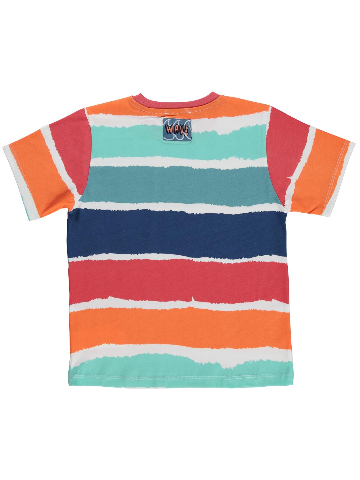 Civil Boys Renkli Dalga 10-13 Yaş Tişört - Kırık Beyaz