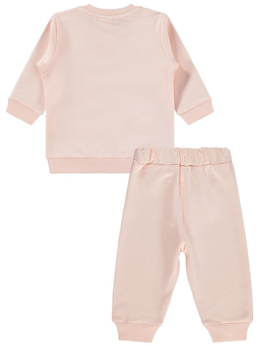 Civil Baby Bereli Ayıcık Baskılı 6-18 Ay Takım - Pembe