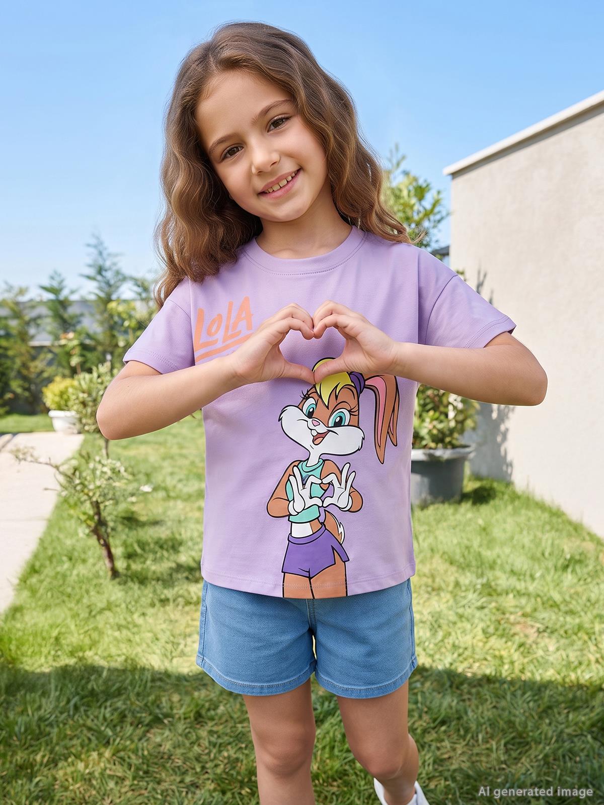 Lola Bunny 6-9 Yaş Tişört - Lila