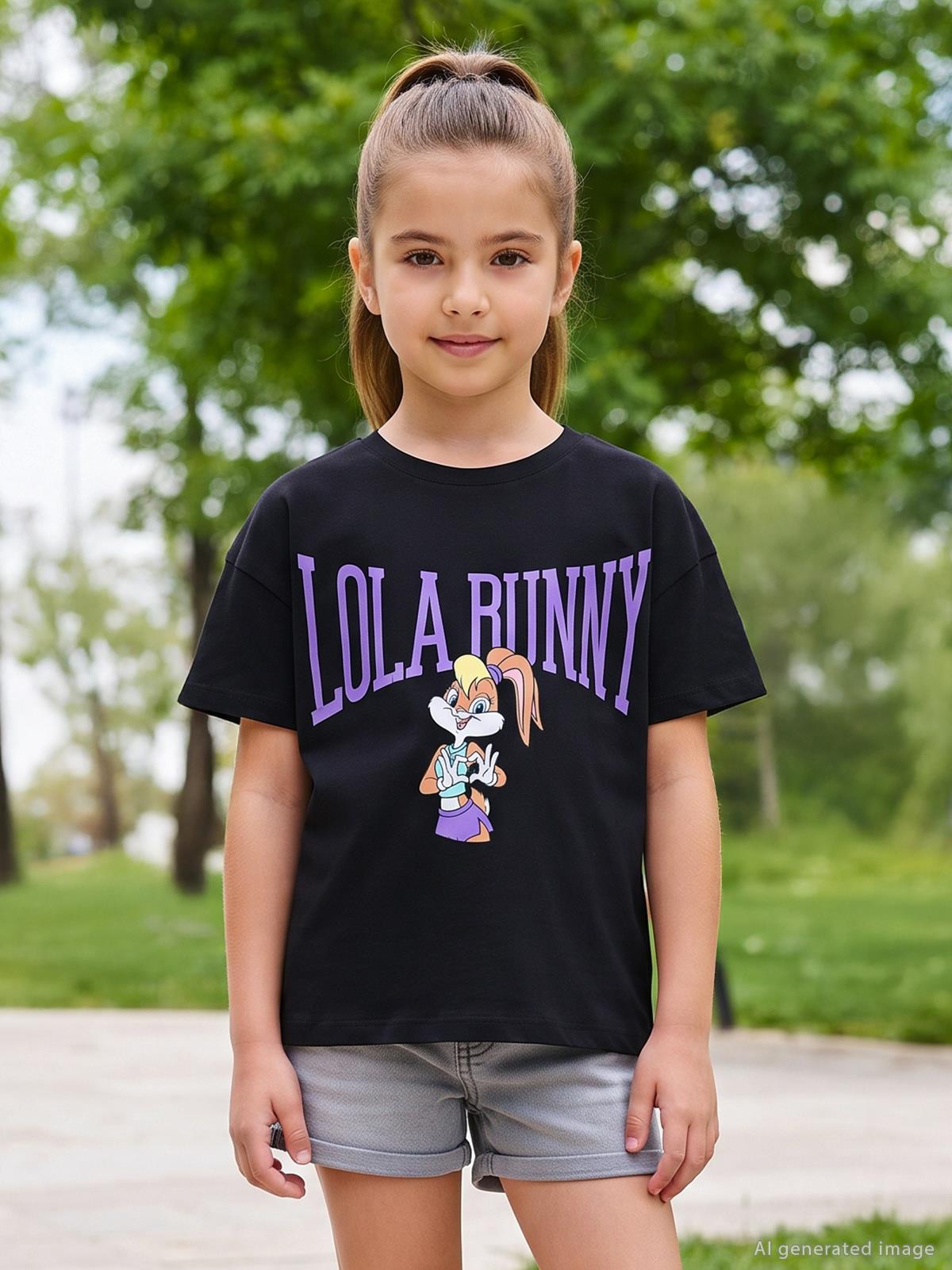 Lola Bunny 10-13 Yaş Tişört - Siyah