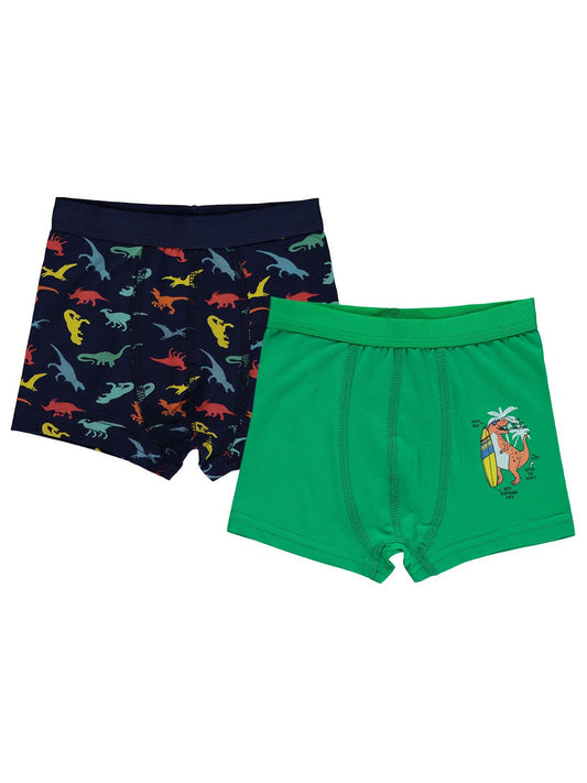 Civil Erkek Çocuk Trex Erkek Çocuk 2'li Boxer | Likralı Süprem | Okul Kreş ve Günlük Kullanım