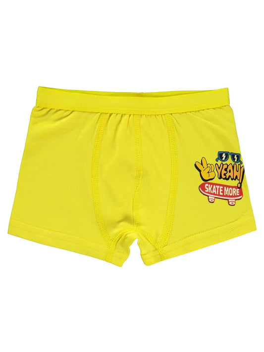 Civil Erkek Çocuk Funny Erkek Çocuk 2'li Boxer | Likralı Süprem | Okul Kreş ve Günlük Kullanım