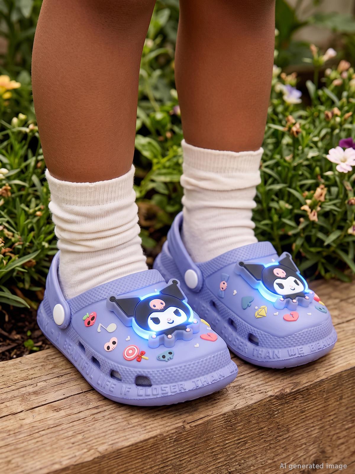 Civil Girls Patch Işıklı 22-25 Numara Terlik - Lila