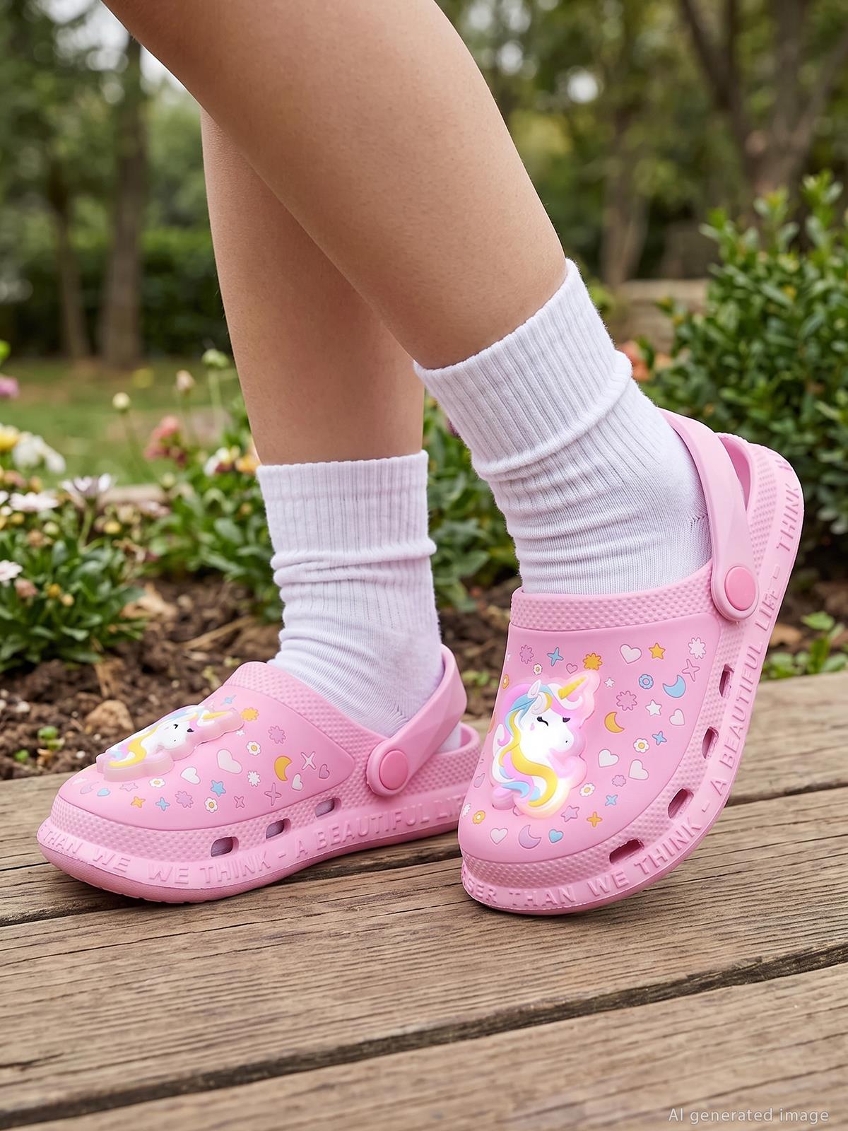 Civil Girls Patch Işıklı 30-33 Numara Terlik - Pembe