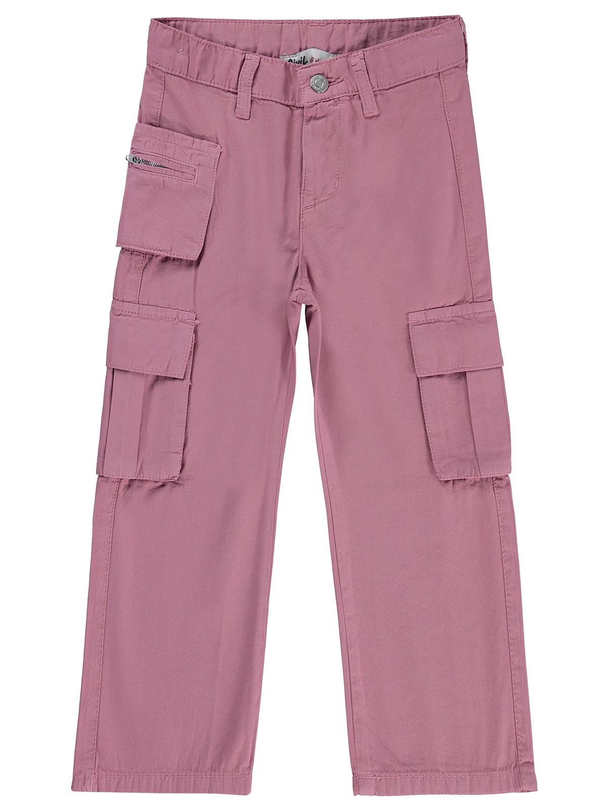 Civil Girls Üç Cepli Kargo 10-13 Yaş Pantolon - Pembe
