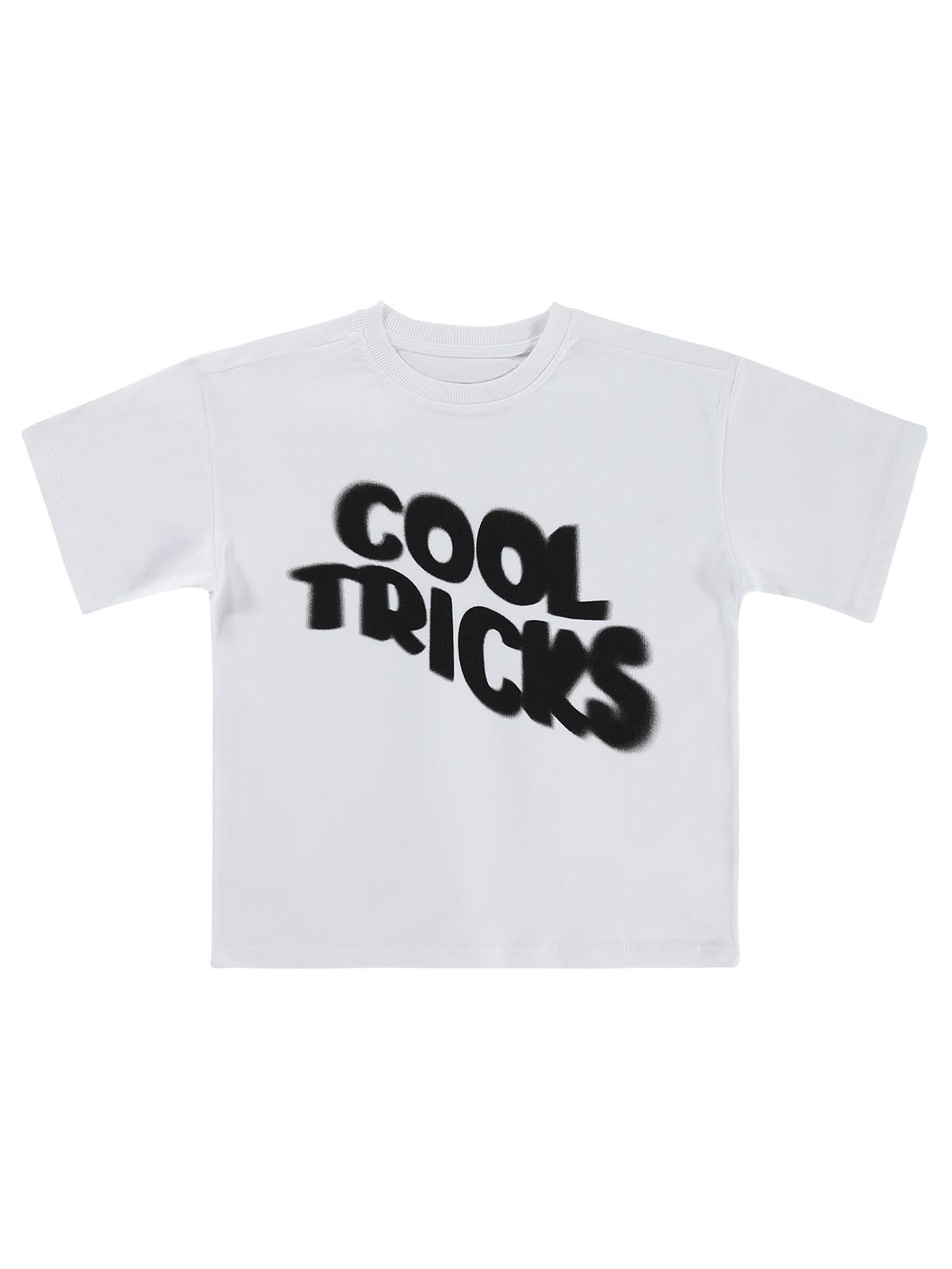 Civil Boys Cool Trıcks Baskılı 6-9 Yaş Tişört - Beyaz