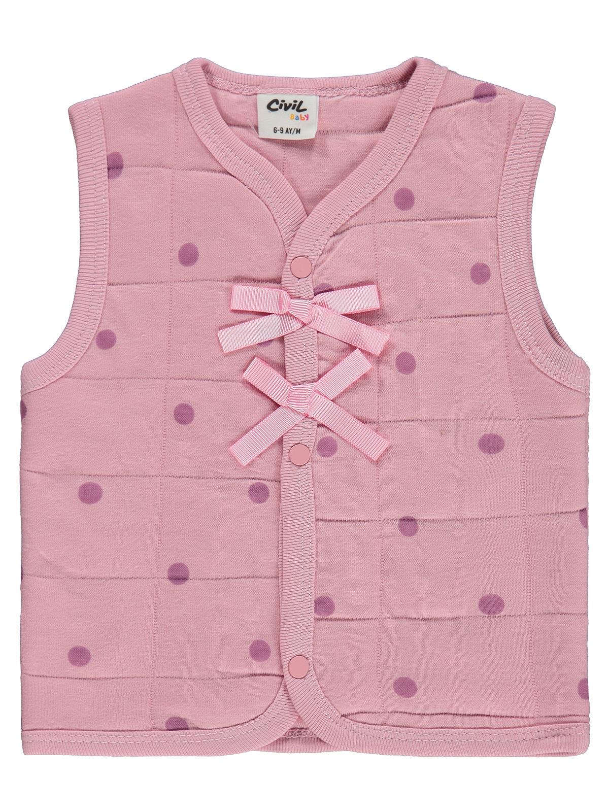 Civil Baby Puan Emp Fiyonklu 6-18 Ay Yelek - Pembe
