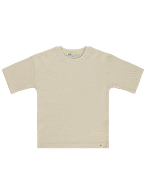Civil Boys Basic Waffle 10-13 Yaş Tişört - Kahverengi