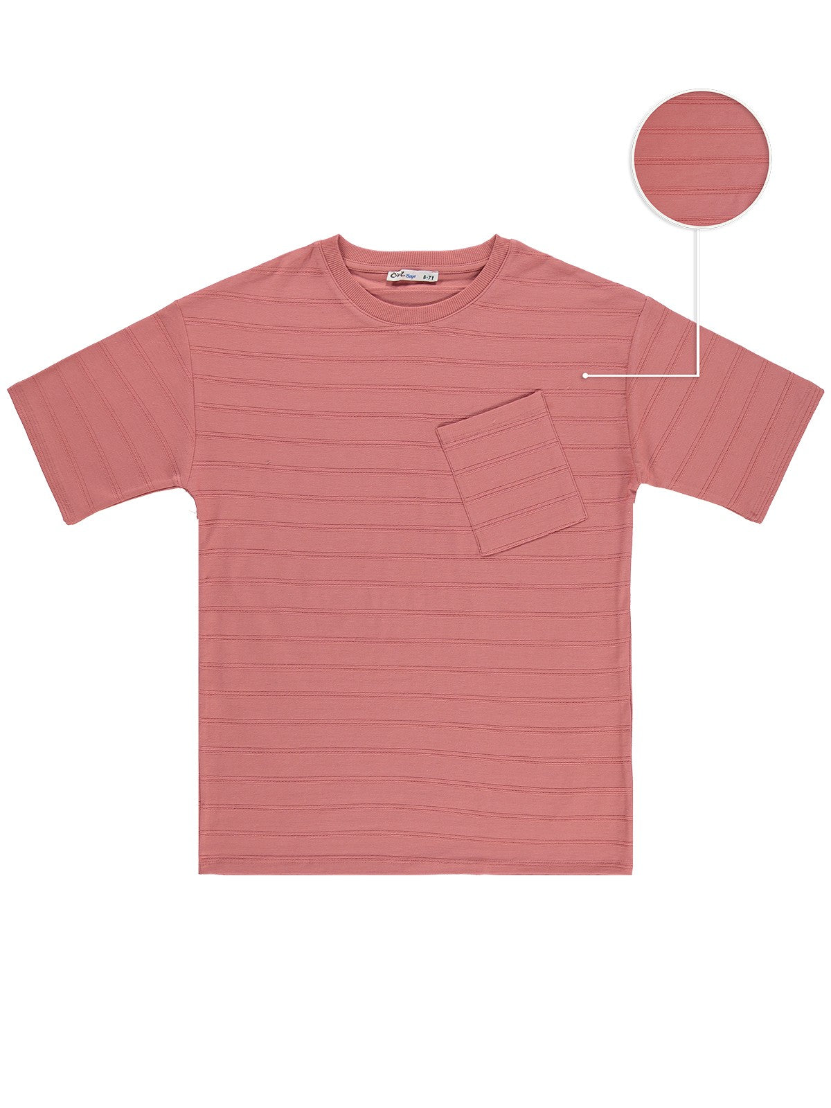 Civil Boys Basic Önü Cepli 6-9 Yaş Tişört - Pembe