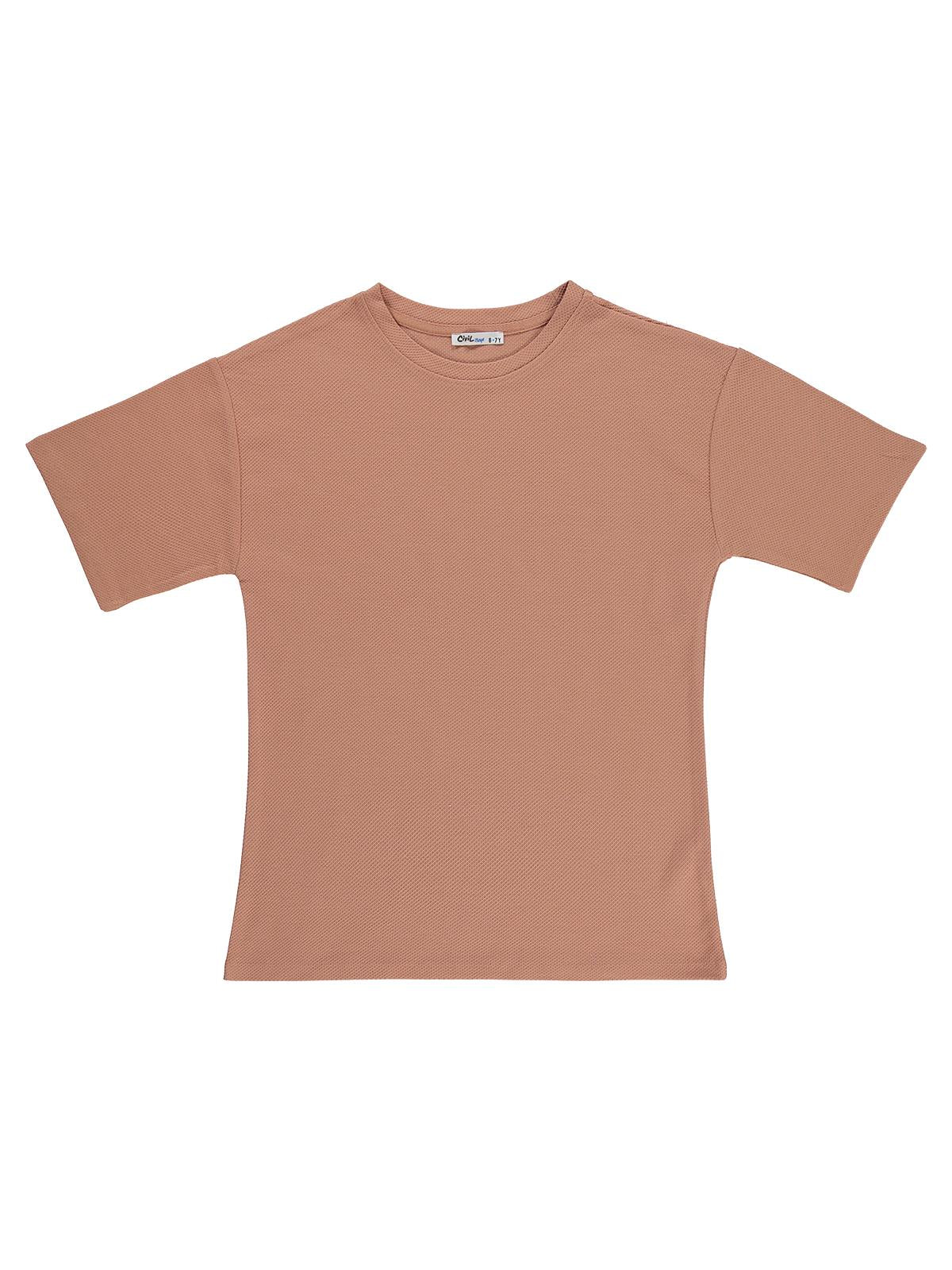 Civil Boys Basic Petek 6-9 Yaş Tişört - Pudra