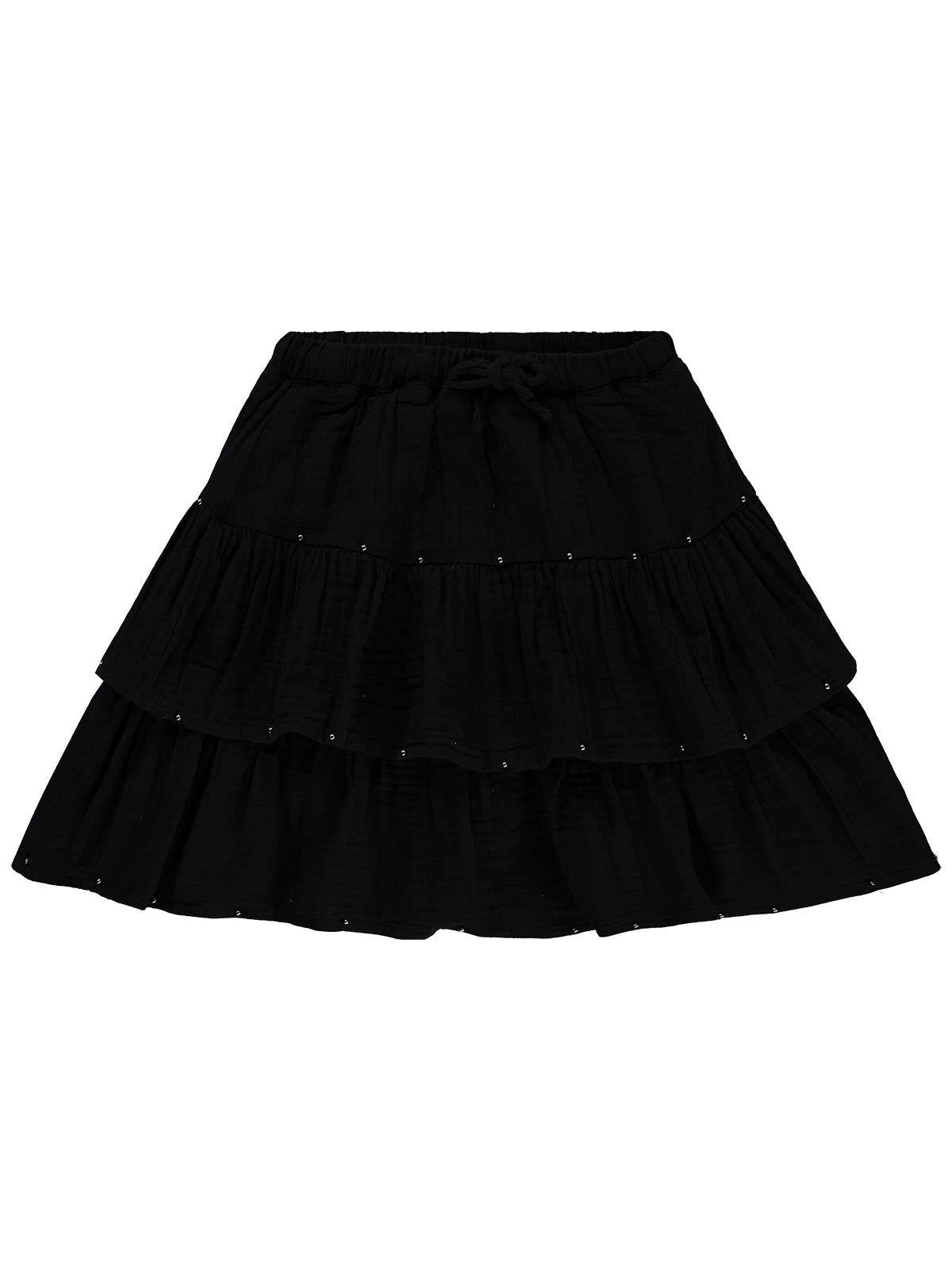 Civil Girls Taşlı Yıkamalı 10-13 Yaş Etek - Siyah
