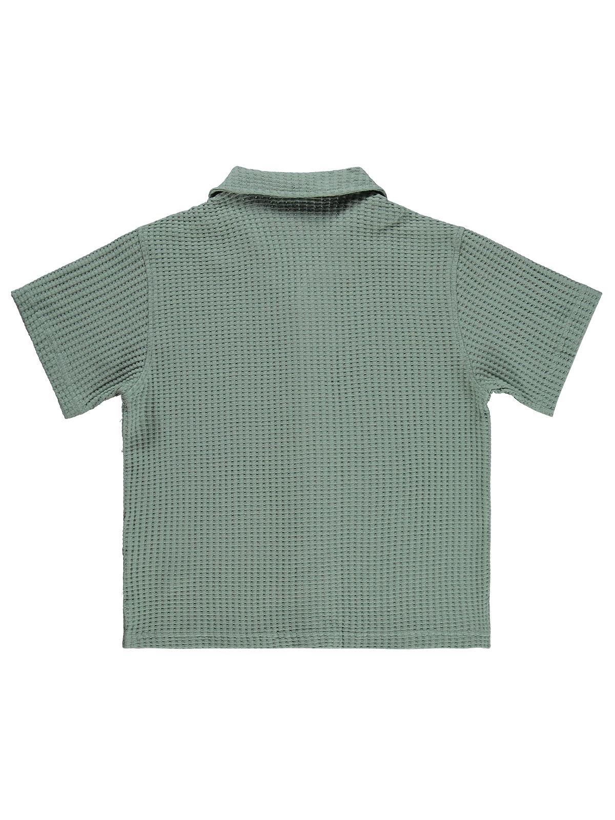 Civil Boys Basic Waffle 6-9 Yaş Gömlek - Yeşil