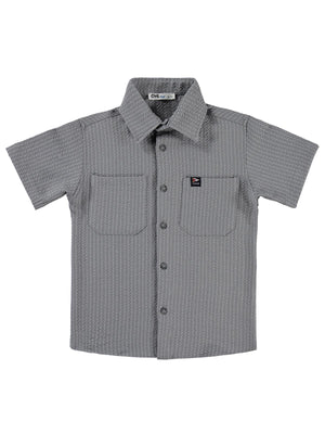 Civil Boys Dokulu 6-9 Yaş Gömlek - Gri