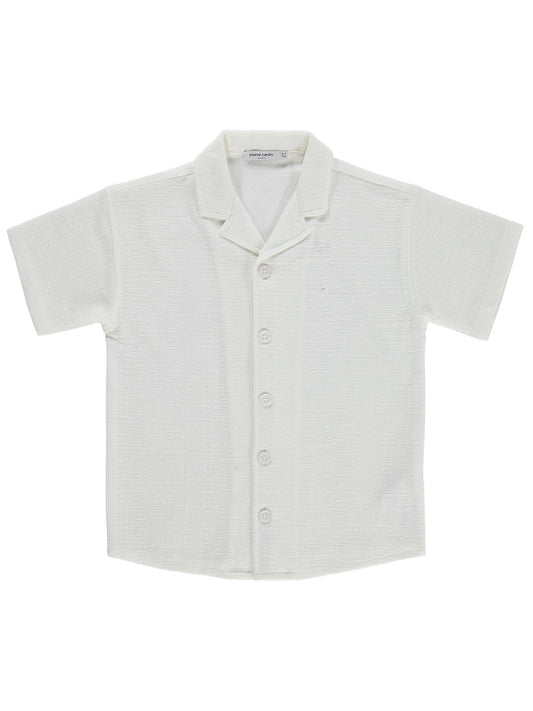 Pierre Cardin Tatil Yaka Basic 6-9 Yaş Gömlek - Beyaz