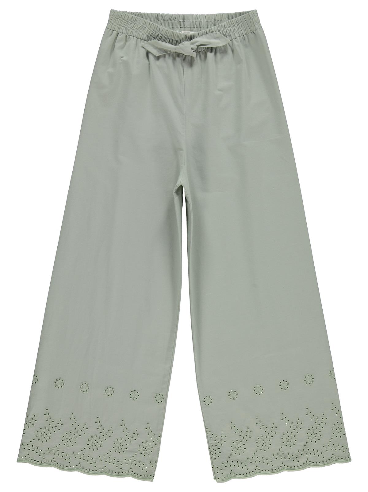 Civil Girls Beli Kemerli 10-13 Yaş Pantolon - Yeşil