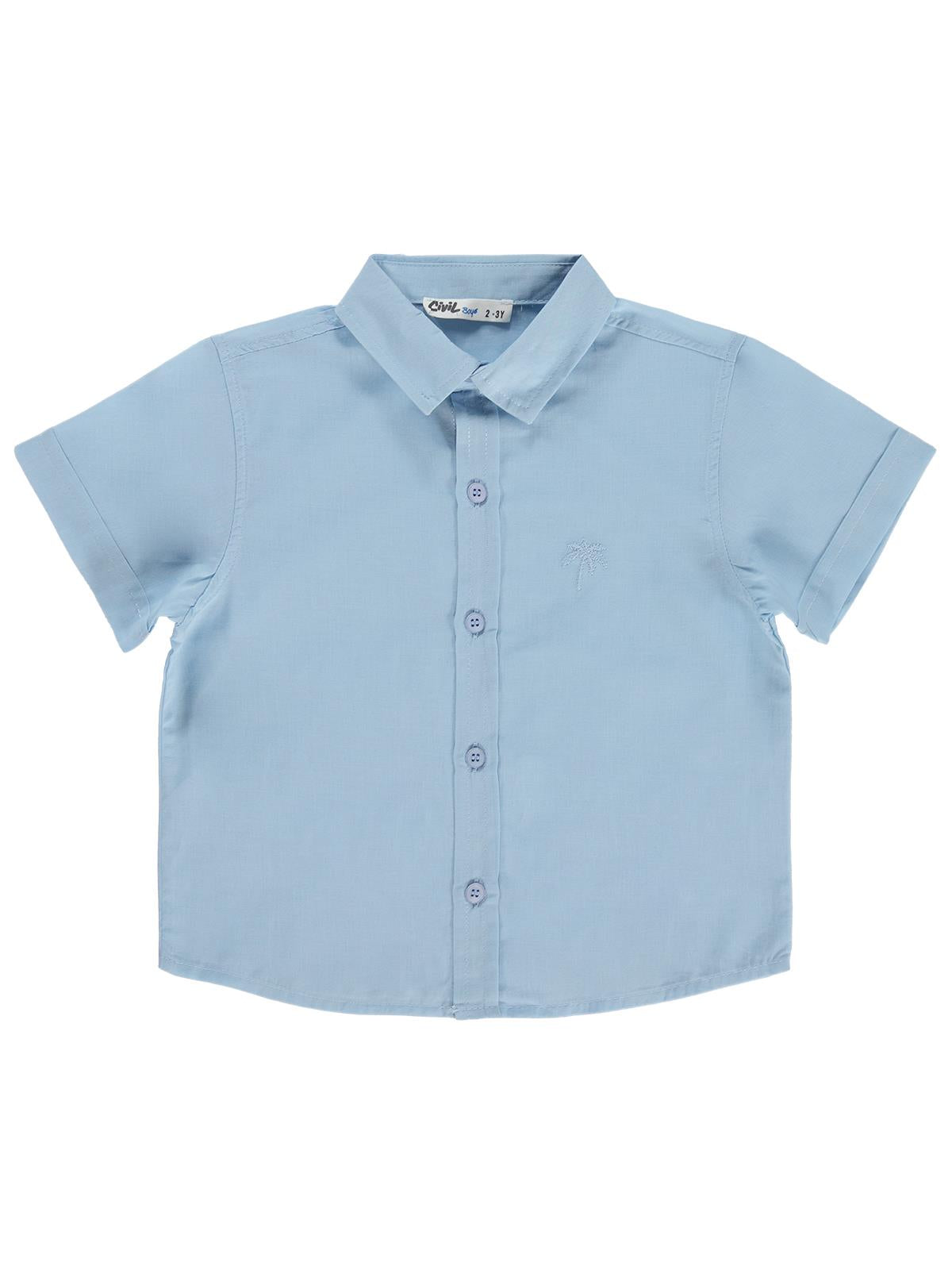 Civil Boys Basic Kısa Kol 2-5 Yaş Gömlek - Mavi