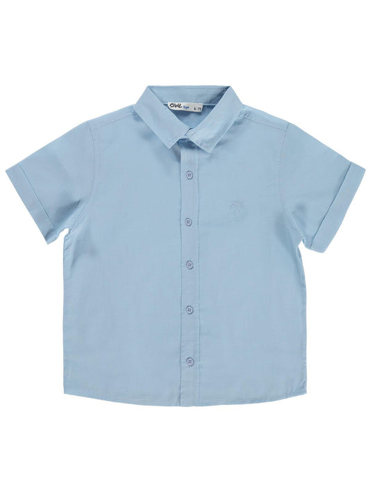 Civil Boys Basic Kısa Kol 6-9 Yaş Gömlek - Mavi
