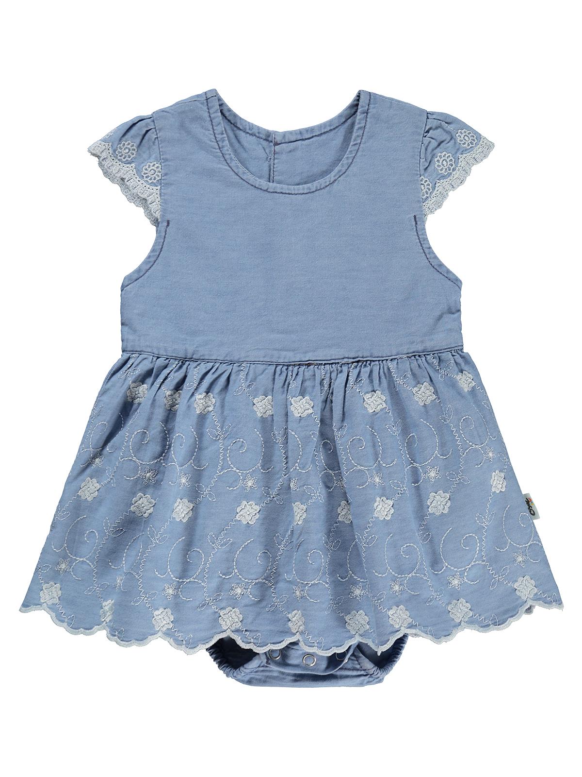 Civil Baby Fistolu Zıbınlı 6-18 Ay Elbise - Mavi
