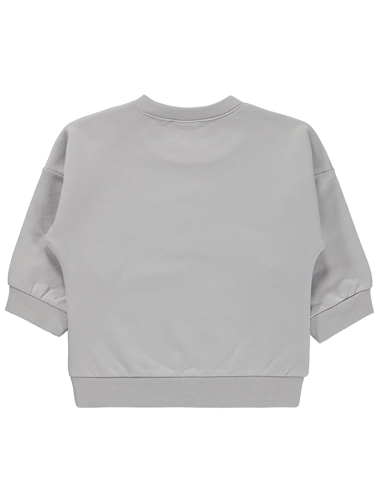 Civil Baby Teddy Baskılı 6-18 Ay Sweatshirt - Gri