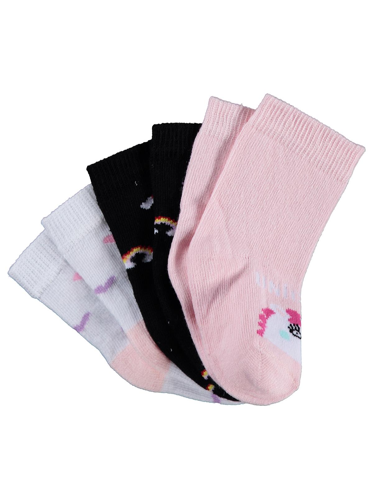 Civil Baby Unicorn 3'lü 6- Bebek Kız Çorap Set
