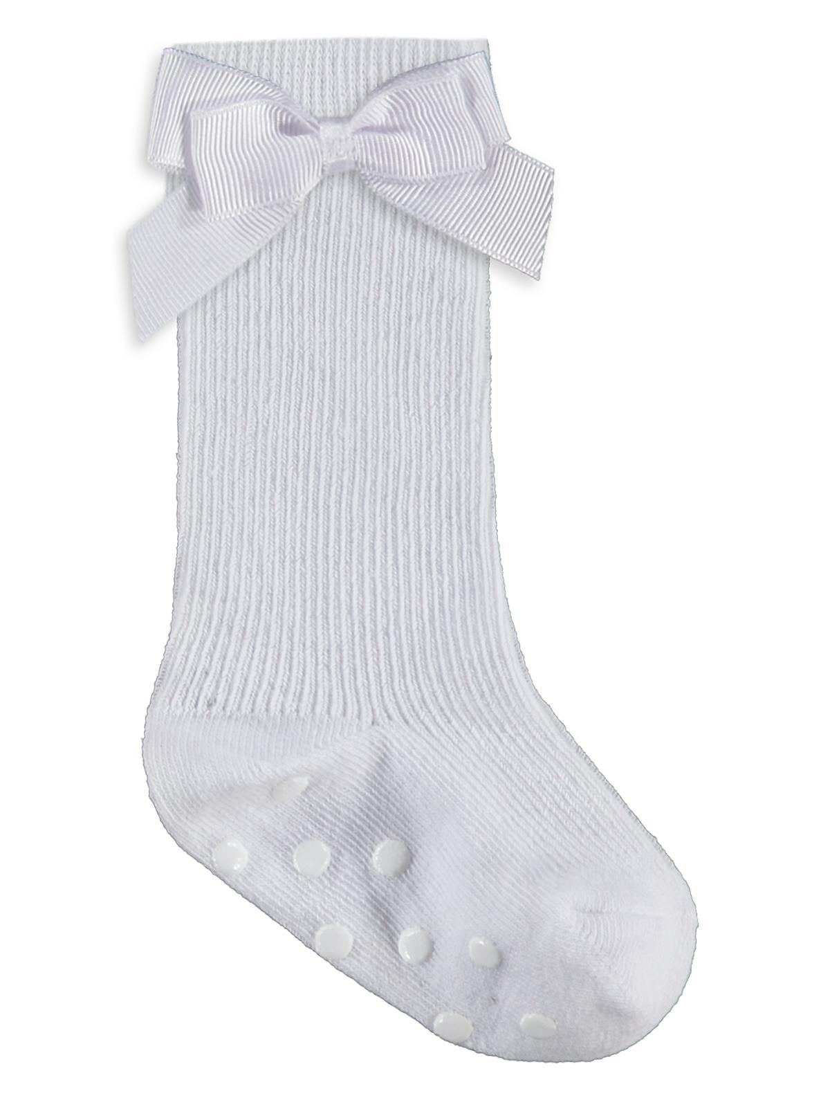 Civil Baby Fiyonk Aksesuarlı Kaydırmaz 2'li 6- Bebek Kız Çorap Set