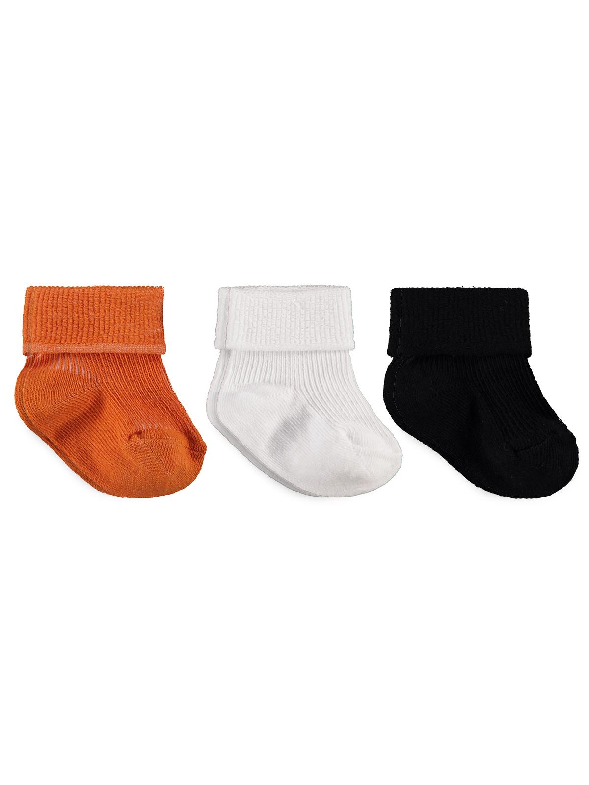 Civil Baby Classic Kıvrık 3'lü 6- Bebek Erkek Çorap Set