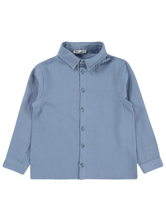 Civil Boys Uzun Kol Basic 10-13 Yaş Gömlek - Mavi